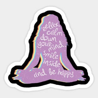 Relax Meditation Mantra Sticker